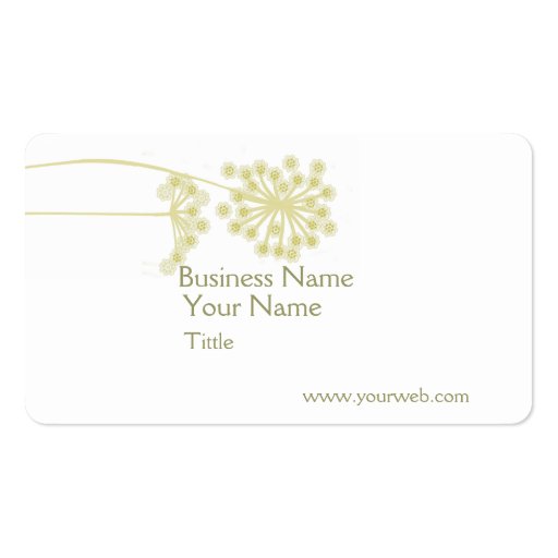 Elegant Modern Wild Flower Floral Business Card Templates (front side)