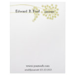 Elegant Modern Wild Flower Floral Letterhead