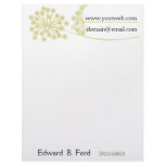 Elegant Modern WildFlower Flowers Letterhead Template