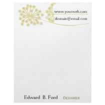 Elegant Modern WildFlower Flowers Letterhead Template