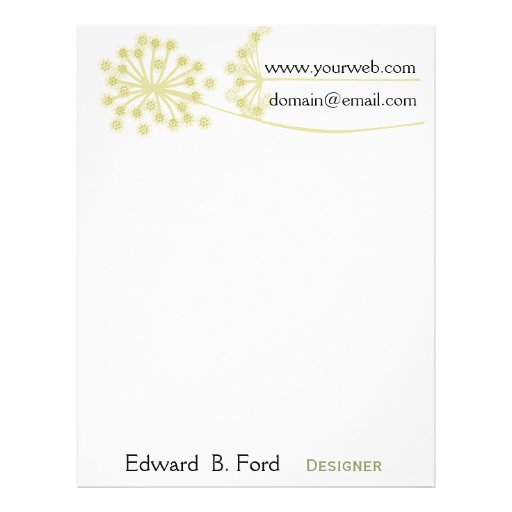 Flower Letterhead - Custom Flower Letterhead Templates | Zazzle