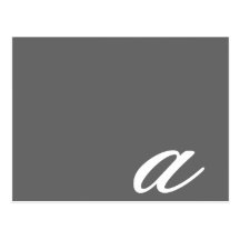 Elegant Monogram A Black and White Card Postcard