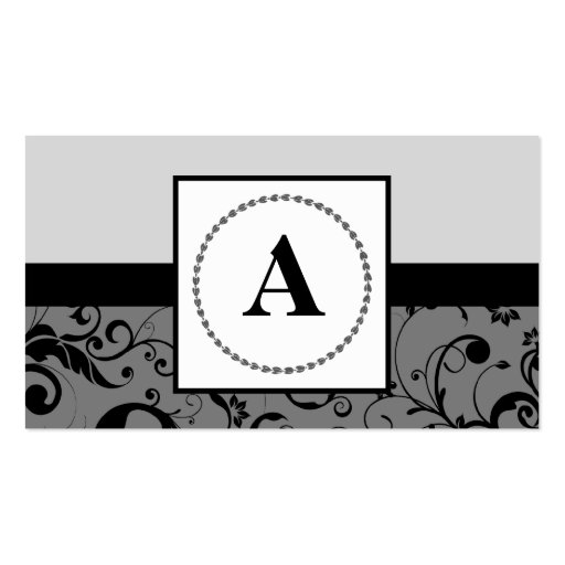 elegant monogram business card template (front side)