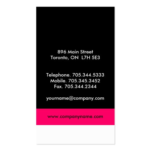 Elegant Monogram Business Cards (back side)