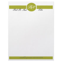 Elegant Monogram Classy letterhead by 911business Elegant Monogram Classy letterhead