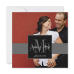 Elegant Monogram Couple Photo Wedding Invitation