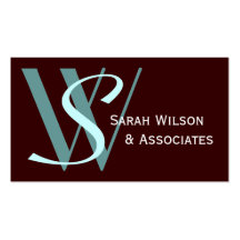 Elegant Monogram Customizable Business Card