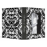 Elegant Monogram Damask Scroll Wedding Binder