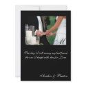 Elegant Monogram Holding Hands Wedding Invitation invitation