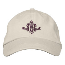Elegant Monogram Initials Embroidered Hat