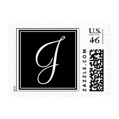 Elegant Monogram J Postage Stamps