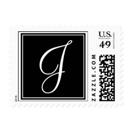Elegant Monogram J Postage Stamps