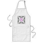 Elegant Monogram Letter B Black and White Apron