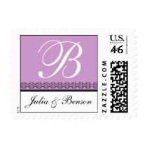 Elegant Monogram Letter B Stamp Customizable