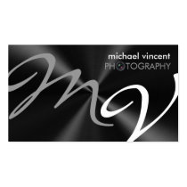 Elegant Monogram Photography Business Card