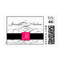 Elegant Monogram Postage Stamps for Weddings