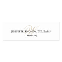 Elegant monogram student graduation name card business card templates