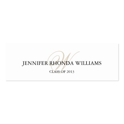 Elegant monogram student graduation name card business card templates