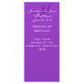 Elegant Monogram Wedding Church Programs Purple Rack Card Template