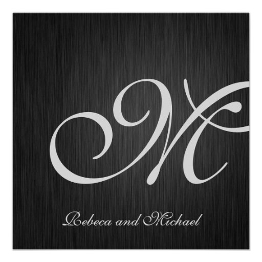 Elegant Monogram Wedding Invites