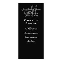 Elegant Monogram Wedding Programs Personalized Rack Card
