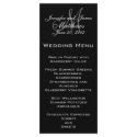 Elegant Monogram Wedding Reception Menu Card rackcard