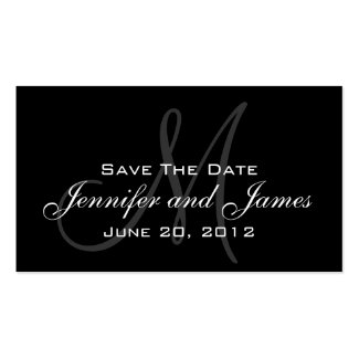 Elegant Monogram Wedding Reminder Website Card profilecard