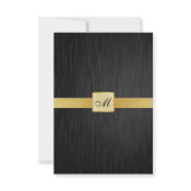 Elegant Monogram Wedding RSVP Card invitation