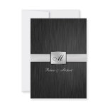 Elegant Monogram Wedding RSVP Card Custom Announcement