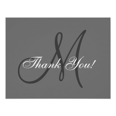 Elegant Monogram | Wedding Thank You Card
