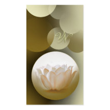 Elegant monogram white lotus buiseness card business card templates