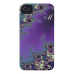 Elegant Monogramme Fractal Art for iPhone 4 Case