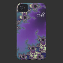 Elegant Monogramme Fractal Art for iPhone 4 Case casemate cases