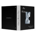 Elegant Monogrammed Black & White Wedding Album binder