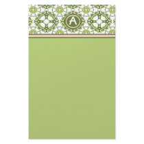 Elegant Monogrammed Green Celtic Stationery
