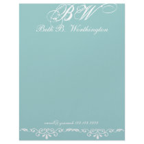 Elegant Monogrammed letterhead