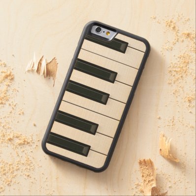 Elegant Music Piano Keys Carved® Maple iPhone 6 Bumper