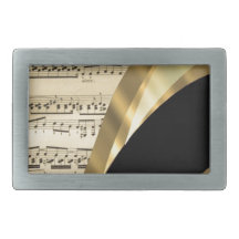 Elegant music sheet belt buckle