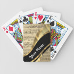 Elegant music sheet bicycle card decks