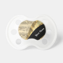Elegant music sheet pacifiers