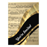 Elegant music sheet personalized announcement