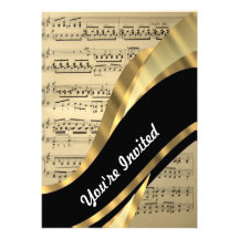 Elegant music sheet personalized announcement