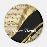 Elegant music sheet refrigerator magnet