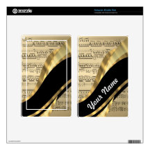 Elegant music sheet skin for kindle fire