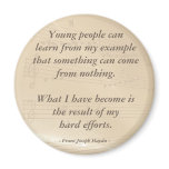 Elegant Music Teacher Haydn Quote Refrigerator Magnets