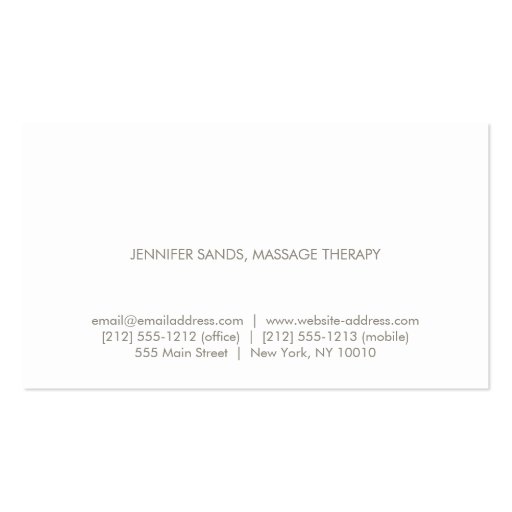 ELEGANT NAME with GOLD TREE PATTERN Business Card Templates (back side)