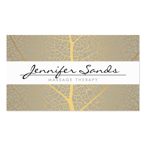 ELEGANT NAME with GOLD TREE PATTERN Business Card Templates (front side)
