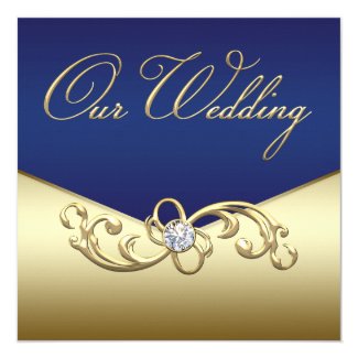 Elegant Navy Blue and Gold Wedding