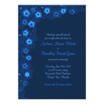 Elegant Navy Blue Stars Wedding Invitation