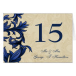 Elegant "navy blue" table seating card